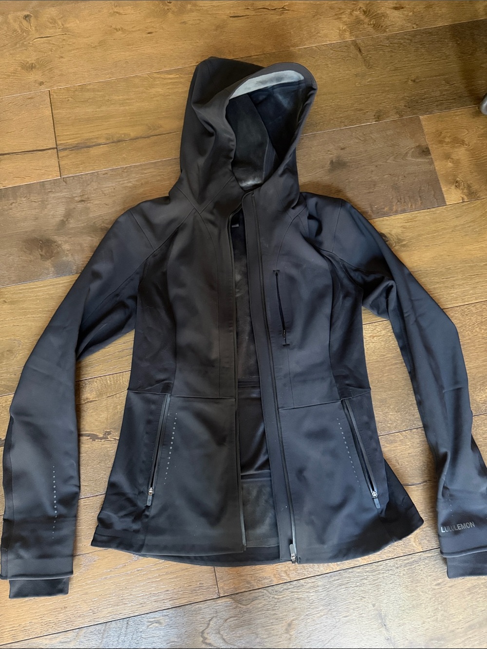 Lululemon Women's Black Hooded Softshell Insulated Jacket